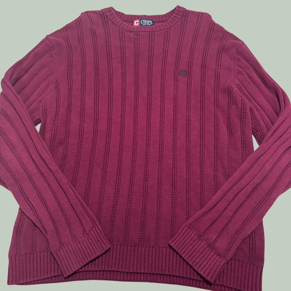 vintage 90s ralph lauren chaps knit burgundy sweater fall warm cozy old money